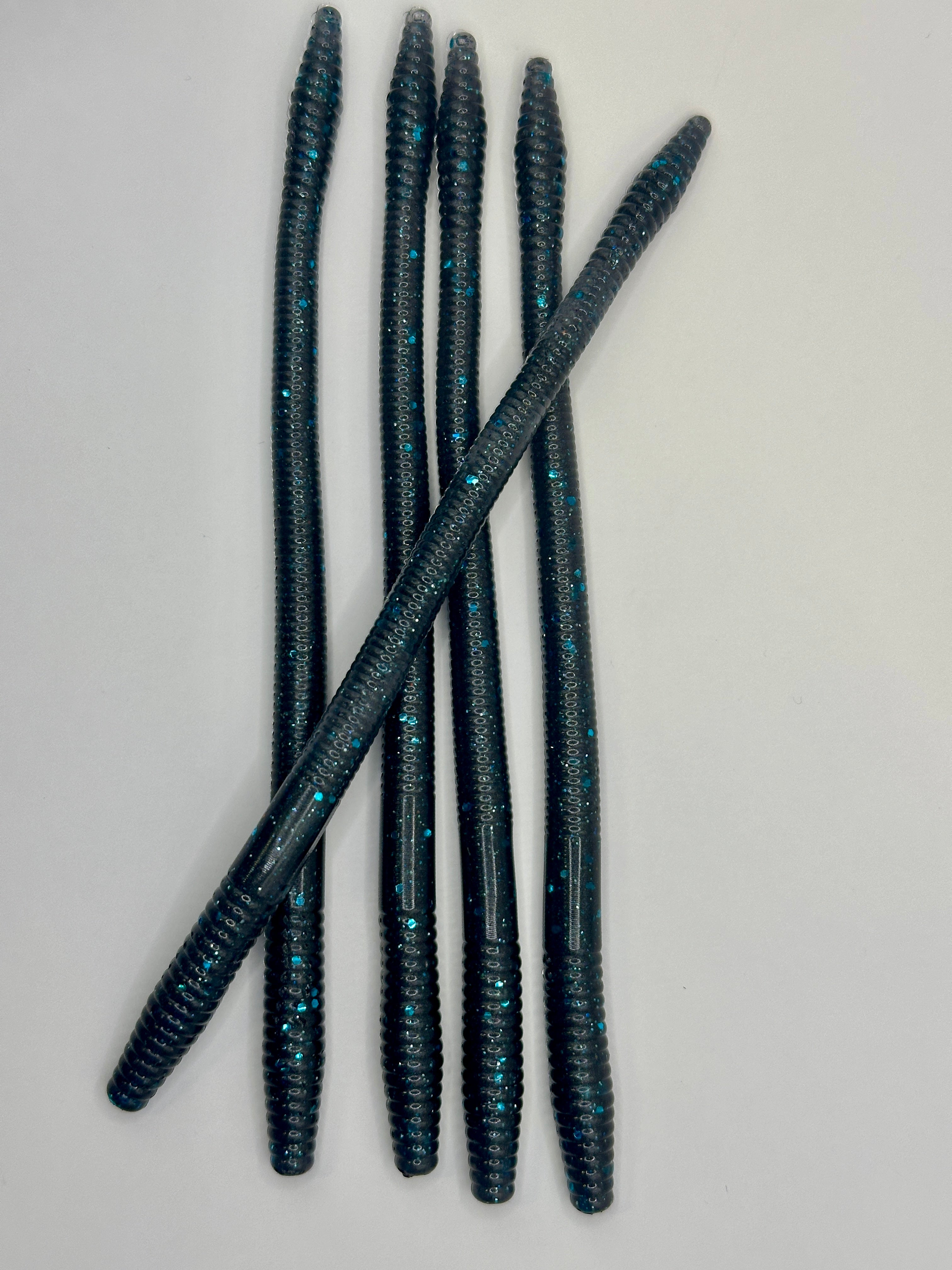 Black and Blue 6" Finesse Worm